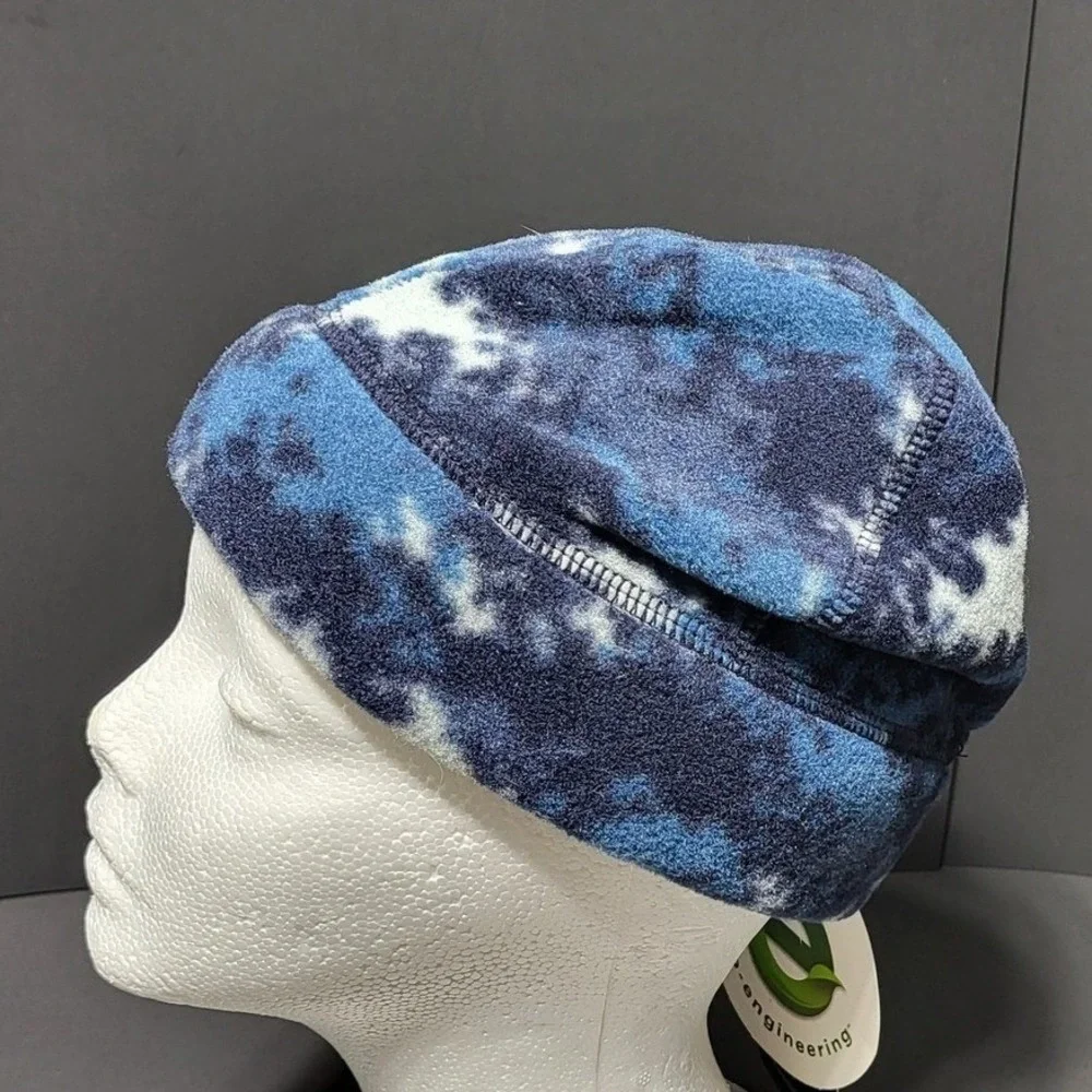 Kids L.L.Bean Polartec Classic‎ 200 Fleece Beanie Hat Blue Tie Dye